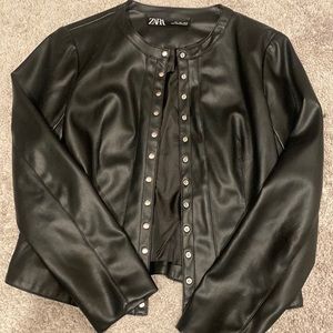 Zara leather jacket